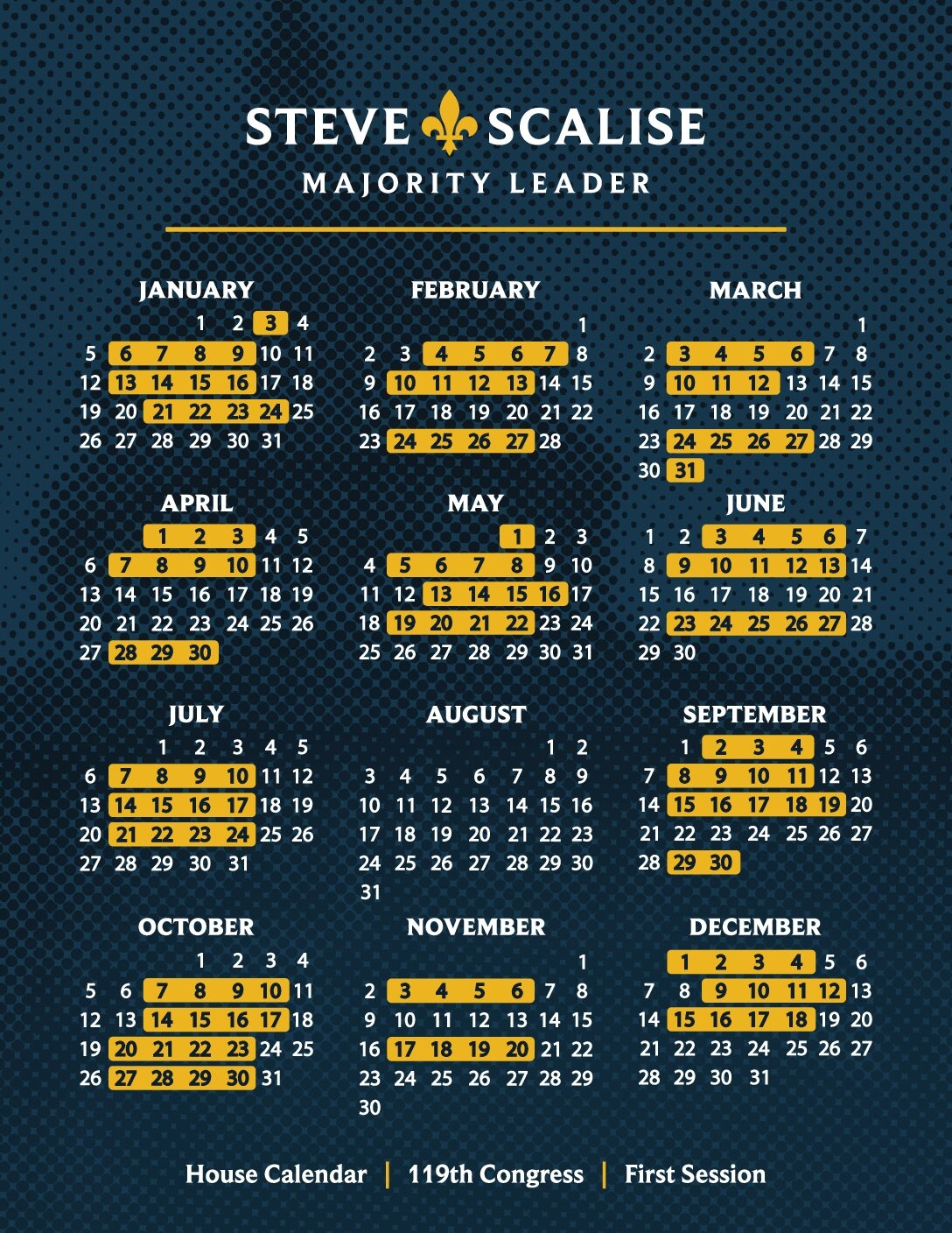 US HOUSE OF REPRESENTATIVES 2025 CALENDAR AUSPL US HOUSE OF REPRESENTATIVES 2025 CALENDAR AUSPL