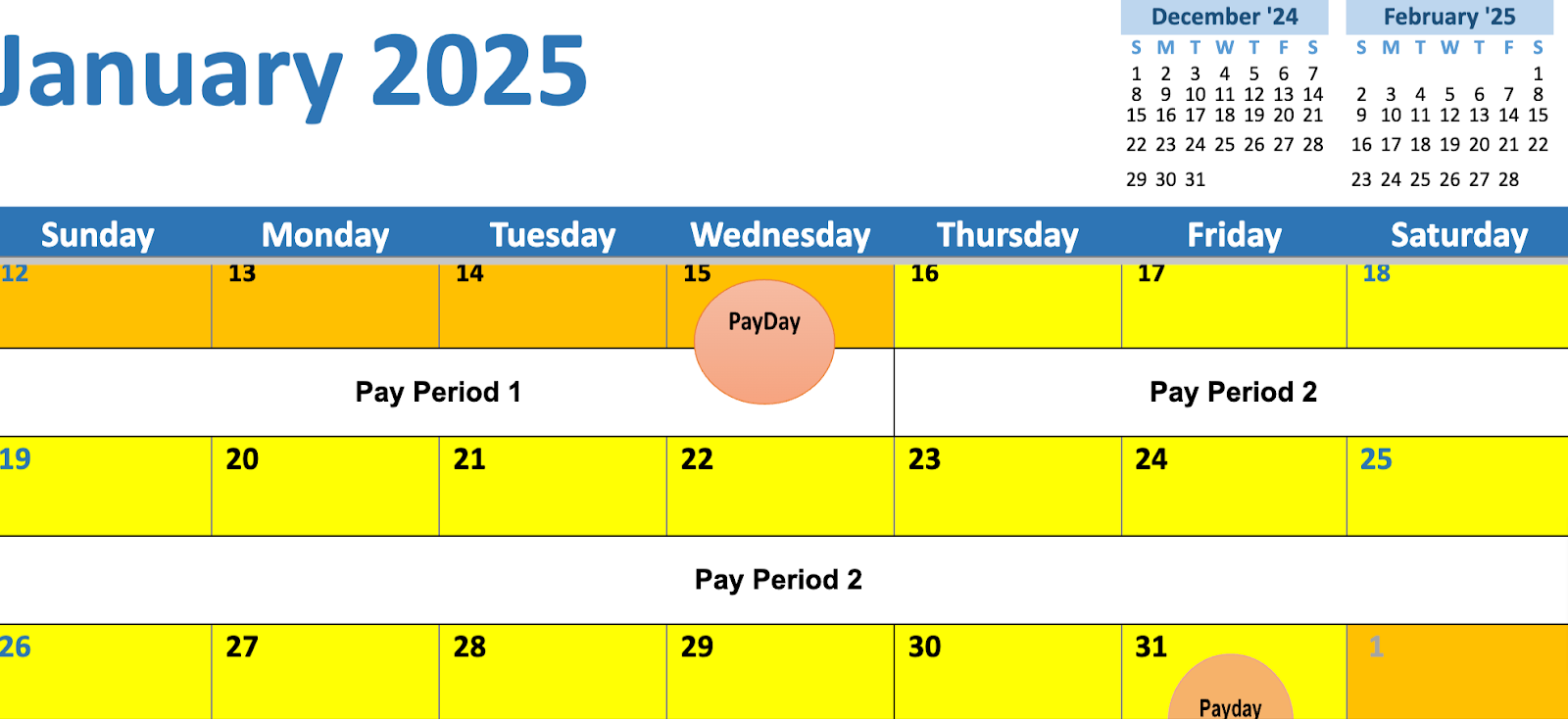 What Is A Pay Period Free 2025 Pay Period Calendars What Is A Pay Period Free 2025 Pay Period Calendars