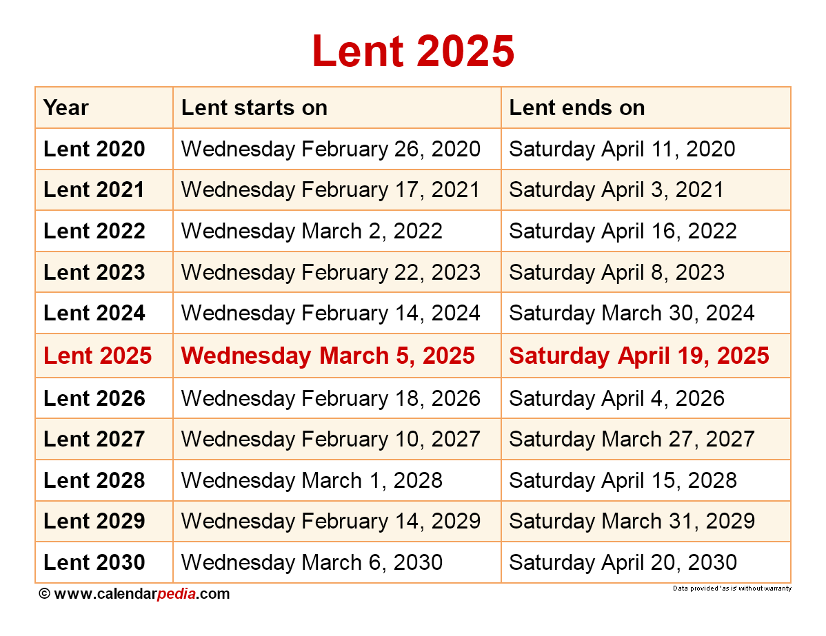 2025 lent calendar 2025 lent calendar