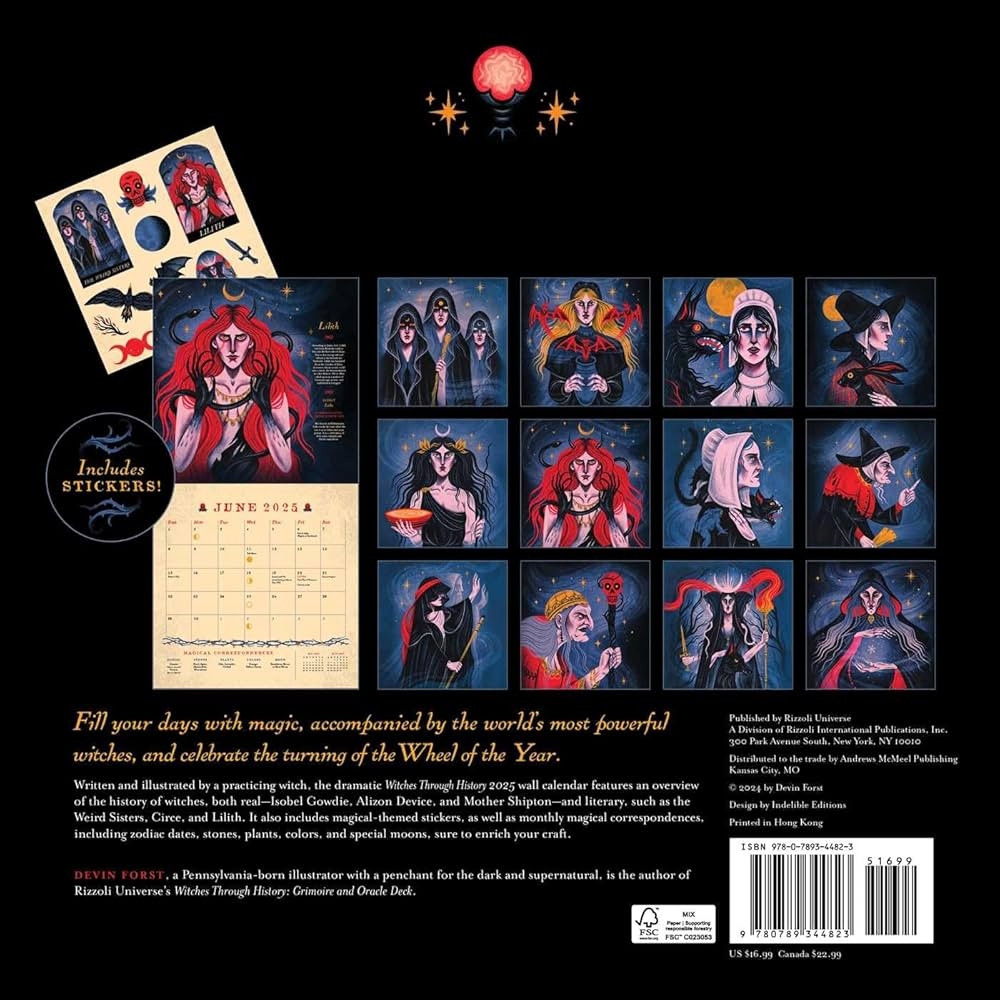 Witches Through History 2025 Wall Calendar Forst Devin 9780789344823 Amazon Books Witches Through History 2025 Wall Calendar Forst Devin 9780789344823 Amazon Books